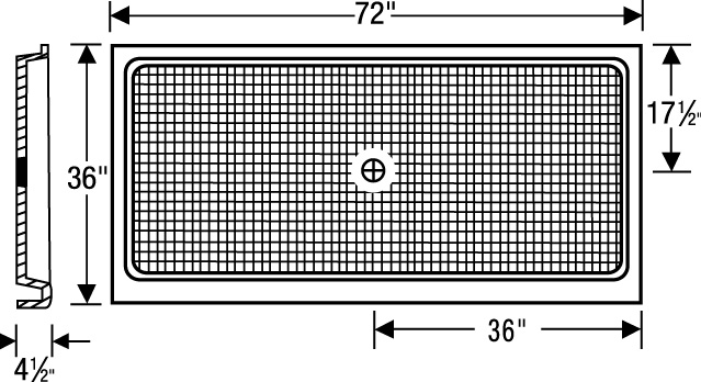 36 by 72 Shower Base